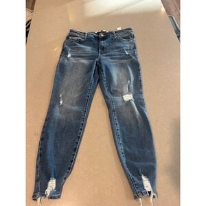 Celebrity Pink The Rider Tapped Out Distressed Skinny Jeans Blue Womens 11/30